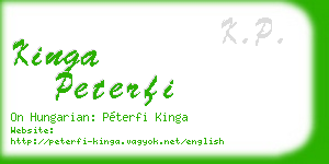 kinga peterfi business card